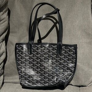 Black and Gray Mini Tote Bag